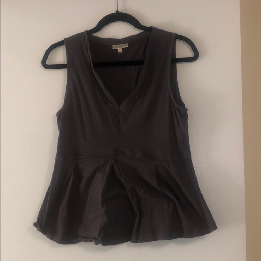 Anthropologie Gray layered tank size large